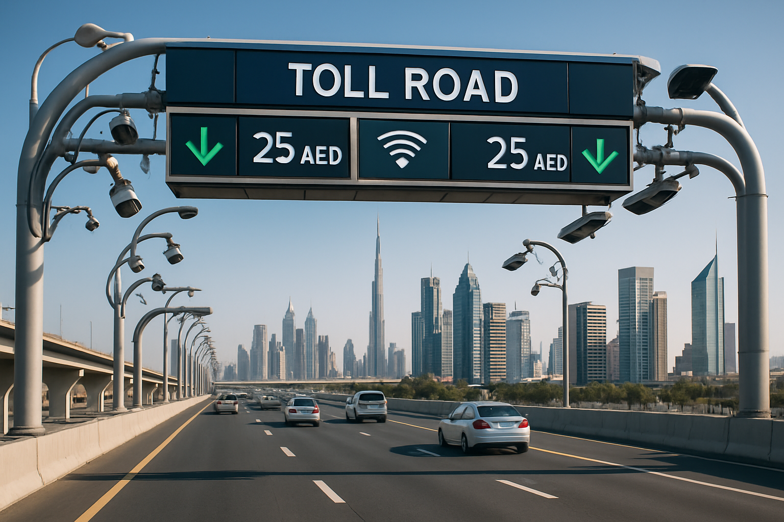 Advanced toll road technology in Dubai